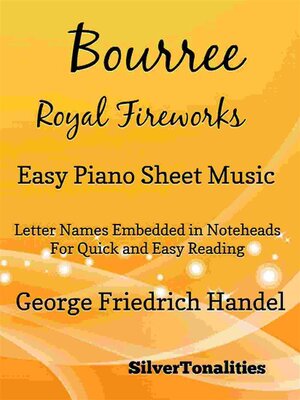 cover image of Bourree the Royal Fireworks Easy Piano Sheet Music